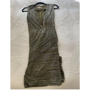 Maje XS green metallic cocktail dress